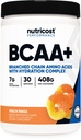 Nutricost BCAA + ハイドレーションパウダー(ピーチリング)30サービング - 分岐させたチェーンアミノ酸とハイドレーションコンプレックス - グルテンフリー、非GMO