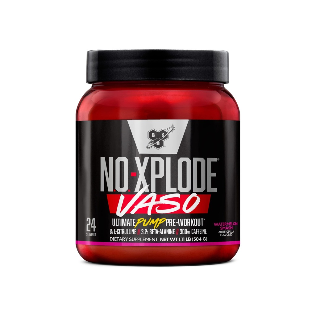 L-Citrulline および 3.2g Beta-Alanine およびエネルギーの 8g の BSN N.O.-XPLODE の蒸気ボアソのプレワークアウトの粉、味: Watermelon スマッシュ、24 のサービング