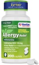 GenCare - Cetirizine HCL 10mg(200カプレット) - 24時間アレルギー救済ピル - 非恐ろしいジェネリックOTCアレルギー薬 - ニースのための抗ヒスタミン薬、鼻鼻とかゆみの目 - ジェネリックZyrtec