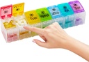 Large Pill Organizer 7 Day with Spring-Open Design- Weekly Pill Organizer 2 Times a Day with AM PM Big Compartments Pill Box for Supplements Pill Container Holder for Vitamins Medicine Organizer