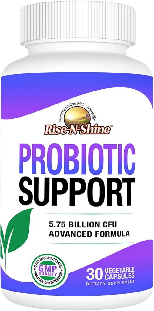 女性と男性のためのRise-N-Shine Probiotics - 5.75 Billion CFU 7の緊張 - 30のカプセル