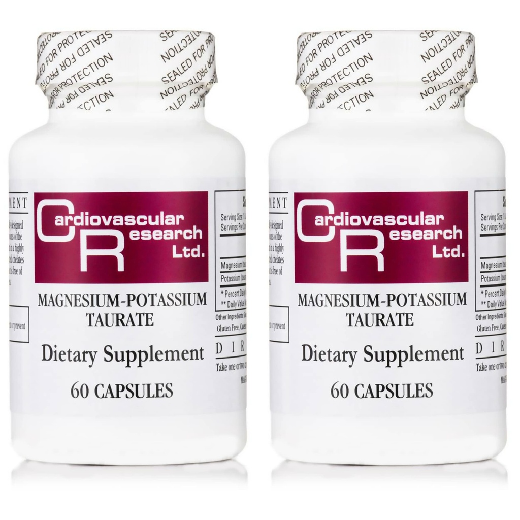 心血管研究 マグネシウム-Potassium Taurate - 特許出願 - 60 VeggieキャップX 2ボトル