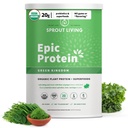 Sproutリビングの叙事詩蛋白質、植物ベースの蛋白質及びSuperfoodsの粉、緑の王国  20グラムの有機性蛋白質の粉、緑、ビーガン、非酪農場、非GMOのグルテンフリー、低砂糖(2ポンド、24のサービング)