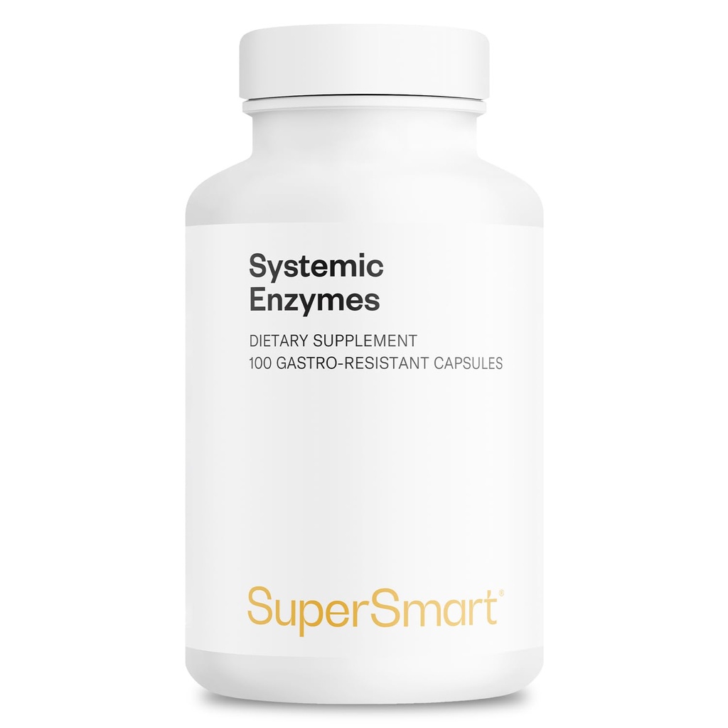 スーパースマート全身酵素(高効力) - Bromelain、Protease、Lipase、トリプシン、Cymotrypsin、Peptidase、Pancreatin - Proteolytic酵素コンプレックス 非GMO&グルテンフリー - 100 DRカプセル