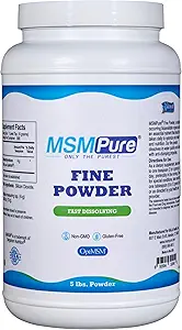 KALA HEALTH MSMPure の速い分解の罰金 MSM の粉の水晶–接合箇所の健康、皮の出現および毛及び釘サポートのための米国 メイド MSM – 5 ポンド、有機性硫黄