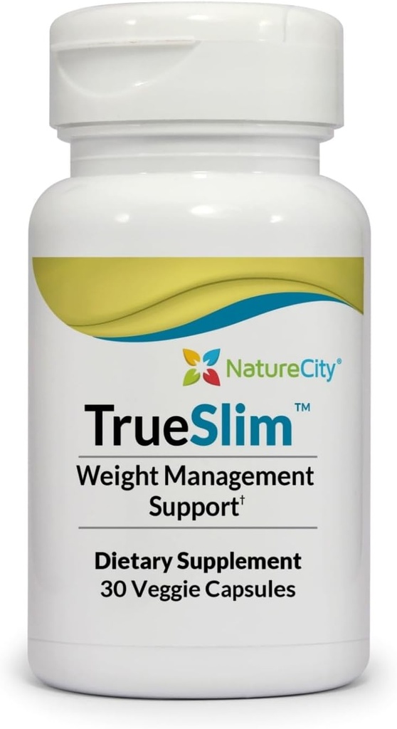 NatureCity True-Slim 脂肪と重量のサプリメント | 脂肪の蓄積を減らすのに役立ちます | カプセル | 非GMO | アメリカ製