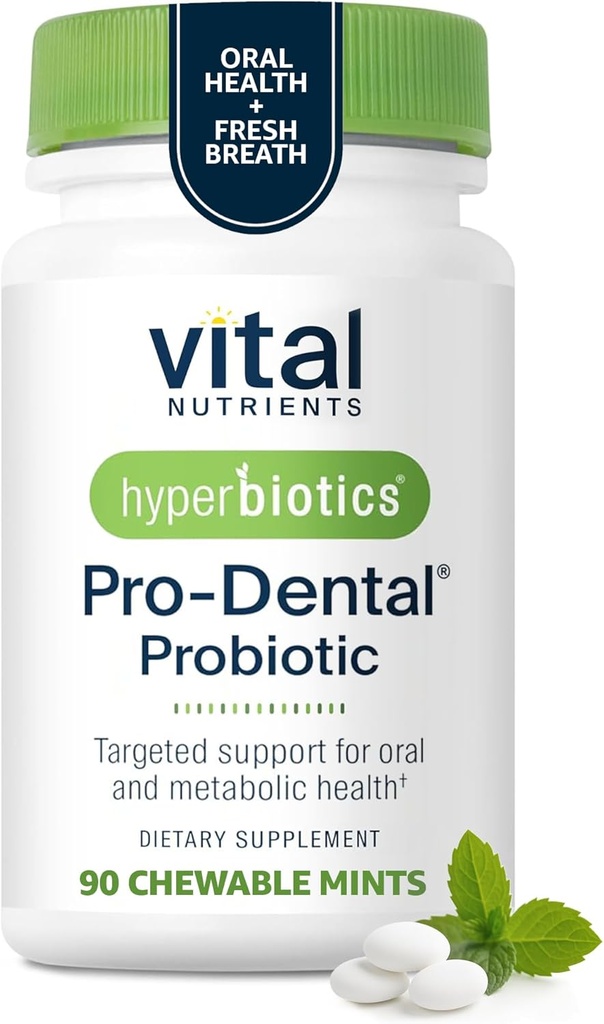 Hyperbiotics Vital Nutrients Proデンタルプロバイオティクス | 臨床的にBLIS K12とM18を勉強 | 大人の悪い呼吸の治療のための経口プロバイオティクス | 歯とグムの経口健康 | 90 分錠