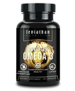 Leviathan Fish Oil Omega 3 カプセル | プレミアムノルヴェジアンオメガ3 ハート、脳、免疫サポート用魚油 | 優れた吸収トリプル強度魚油サプリメント - 無料のフォームEPA&DHA