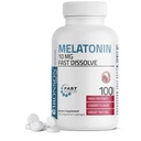 Bronson Melatonin 10mgの速い分解のチェリーによって味付けられるタブレットのベジタリアンのChewable Lozenges、100の計算