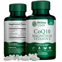プライムコード [ 3 に 1] CoQ10 250mg マグネシウム グリシナートとビタミン E | CoQ10 カプセル 250mg | マグネシウム グリシナート 200mg | ビタミン E 15mg | GMO | グルテンフリー | ビーガン