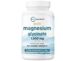 純マグネシウムのグリシナート1,000mg、300カプセル | 最大吸着用100% | 睡眠・筋肉・心臓・神経の健康のサポート | ビタミンCで強化 | 有効成分のみ使用