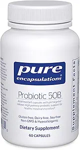 Pure Encapsulations Probiotic 50B - Digestive Health Probiotic - Immune Supplement* - Acid-Resistant Capsules - Gluten Free & Non-GMO - 60 Capsules