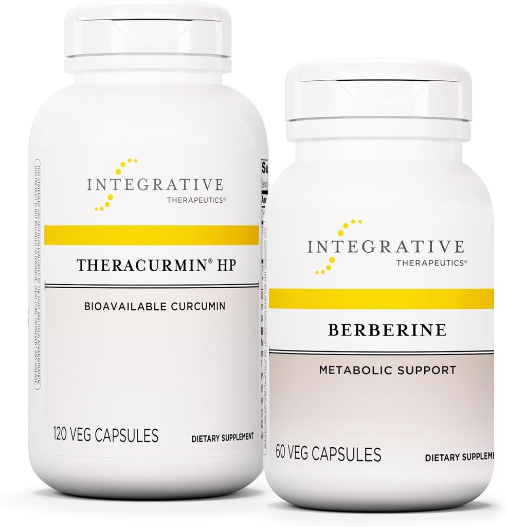 Berberine、60カプセル&Theracurmin HP、120カプセルと一体型治療バンドル - メタボリックサポートのためのBerberine* - 27倍のBioavailable*のTheracurminサプリメント