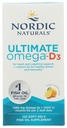 Nordic Naturals Ultimate Omega-D3、レモンフレーバー - 120 ソフトジェル - 1280 mg Omega-3 + 1000 IU ビタミンD3 - EPA&DHA - 脳、心臓、免疫の健康を促進 - 60 サービング