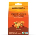 Wedderspoon Organic Manukaハニードロップ、ジンジャー&エキナセア、20カウント(パッケージ1) | 純正ニュージーランドハニー | ドライスロートに最適な治療法