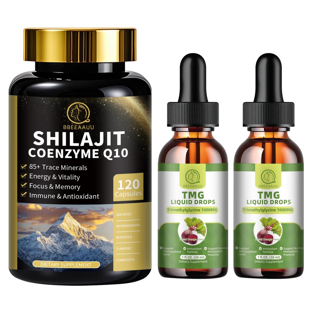 TMG (Trimethylglycine) の補足の液体の低下及び海苔が付いているShilajitのカプセル