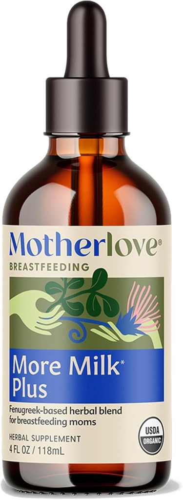 マザーラブ より多くのミルクプラス チンキ (4 oz 値サイズ) Fenugreek ベースの乳液のサプリメント Breast ミルク 供給をサポート-USDA 認定有機、ビーガン、コーシャ、大豆フリー