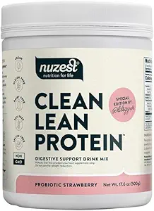 Nuzest Bethany's Pantry Digestive Support Protein - 消化の健康のためのプロバイオティクス - いちごをきれいにする - プレミアムビーガンエンドウ豆プロテインパウダー - 植物ベースの - 20サービング、1.1ポンド
