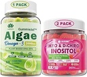 Bundle: Vegan Omega 3 Supplement Gummies & Inositol Gummies Ideal 40:1 Ratio Myo & D-Chiro Inositol