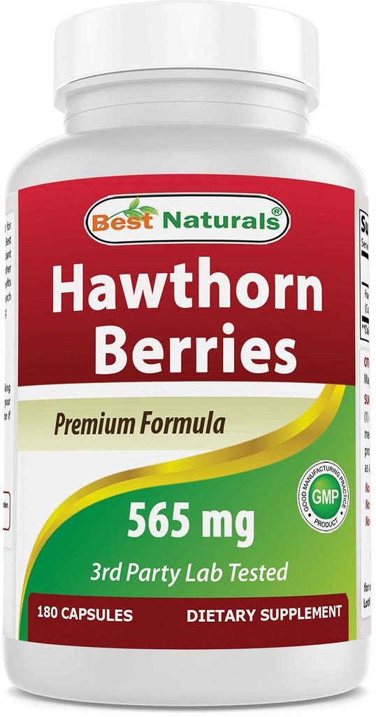 ベストナチュラルズホーソーンベリー565mg 180カプセル(180カウント)