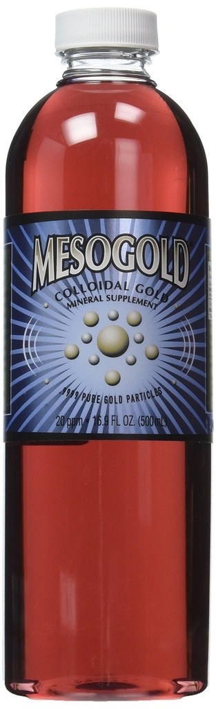 MesoGold® 20 ppm のコロイドの金 500 mL/16.9 Oz
