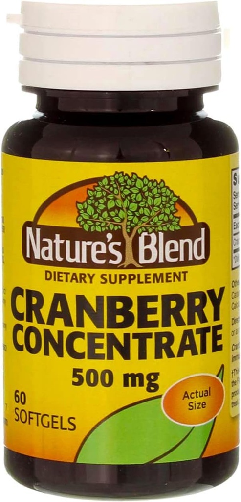 Nature's Blendクランベリーコンセントレート500 Mg 60 Softgels 6のパック