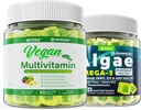 Vegan Omega 3 Gummies 1000mg with Vegan Multivitamin for Women Men with Iron, Vitamin B12, A, D3, K2, Algae Omega 3, Magnesium, Zinc
