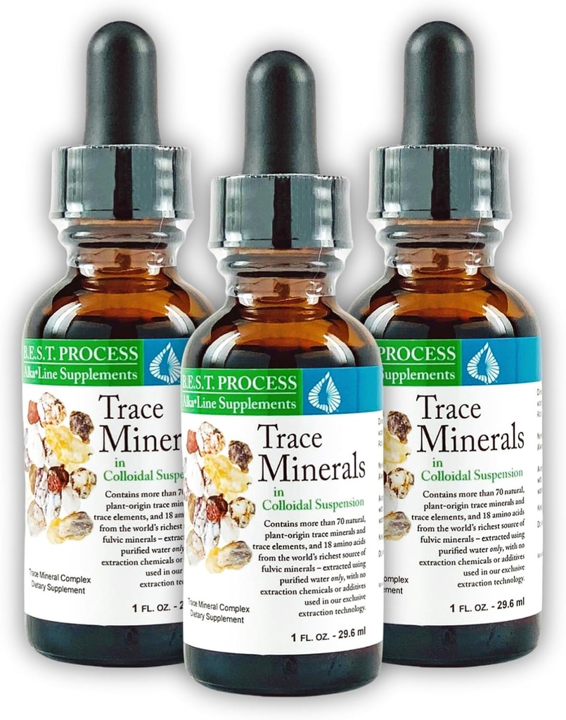 コルイダルサスペンション(3パック)モルターヘルスシステムベストプロセスアルカリ - Nutrient Dense Trace Elements、Fulvic Minerals&Amino Acids
