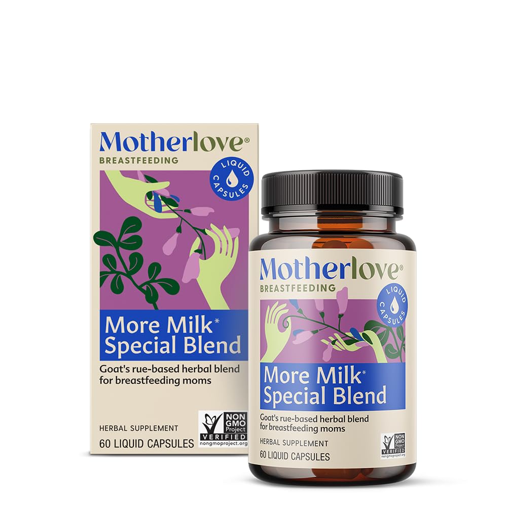 マザーラブ ミルク スペシャルブレンド (60 液体キャップ) ハーブ授乳サプリメント w/Goat's Rue ビルド Breast Tissue & サポート Breast ミルク 供給-Non-GMO、有機ハーブ、ビーガン、コシャ、大豆フリー