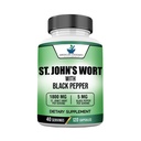 アメリカンスタンダードサプリメントセントジョンズワート1800mg/ブラックペッパーフルーツエキス-ビーガン、グルテンフリー、非GMO、120カプセル、40サービング