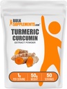 BulkSupplements.comターメリックエキスパウダー - ターメリックルート、クルクミンサプリメント、ターメリッククルクミンパウダー - グルテンフリー、サービング1g、50g(1.8オンス)(パッケージ1)