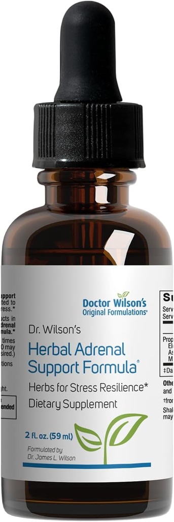 Dr. Wilson's Herbal Adrenal Support Formula adaptogenic Herbs for Daily use, Sleep and Energy Support 2 Ounces