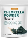Chlorella Powder Natural- Chlorophyll Powder, Supports Immune System & Liver Function, Keep Youth, Vegan, Rich in Vegan Protein and Vitamins, 8 oz.