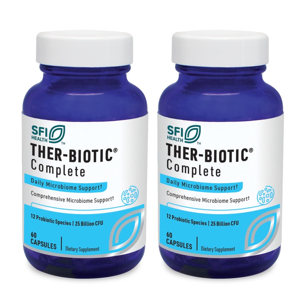 KlaireLabs SFI健康Ther-Bioticコンプリート - 女性&男性のためのHypoallergenicプロバイオティクス - 酸安定プロバイオティックサプリメント - 免疫&消化の健康のための12種 - 25億CFU(2パック)