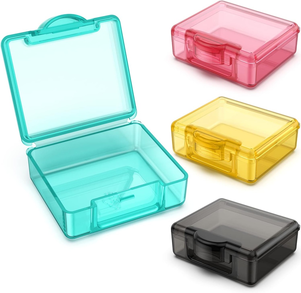 小さい丸薬箱4 PCのかわいい旅行丸薬のオルガナイザーの箱の小型小さい小さな明確なプラスチック貯蔵容器はポケット財布のためにポータブルで運びます