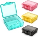 小さい丸薬箱4 PCのかわいい旅行丸薬のオルガナイザーの箱の小型小さい小さな明確なプラスチック貯蔵容器はポケット財布のためにポータブルで運びます