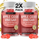 TopluxのAppleのサイダーのウインガーのグミー-B12の1000mg ACV、ビートルート、免疫システム、デトックス&クレンジングのためのザクロ、男性女性2XのパックのためのApple Cider VinegarのカプセルへのGummyの代わり