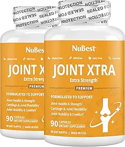 NuBestジョイントエクストラ - 共同サポートサプリメント - トリプルジョイント強度と共同健康フォーミュラ - グルコサミン、コンドロイチン、ターメリック、MSM&ボスウェリア関節健康&軟骨健康(パック 2)