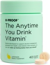 H-PROOF あなたはビタミンを飲むとき、いつでも, 肝健康 & 電解液と免疫サポート, ミルクアザミ, ビタミンB & C - 40 咀嚼可能なタブレット (20 サービング), ビーガン, Lemonade