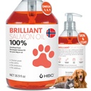 犬のためのサーモンオイル - ヘルシースキン&コート、ペット、オメガ3 EPA DHA、シーディング、アレルギー、かゆみ、乾燥肌、関節&骨の健康に最適 - 16.9 Oz