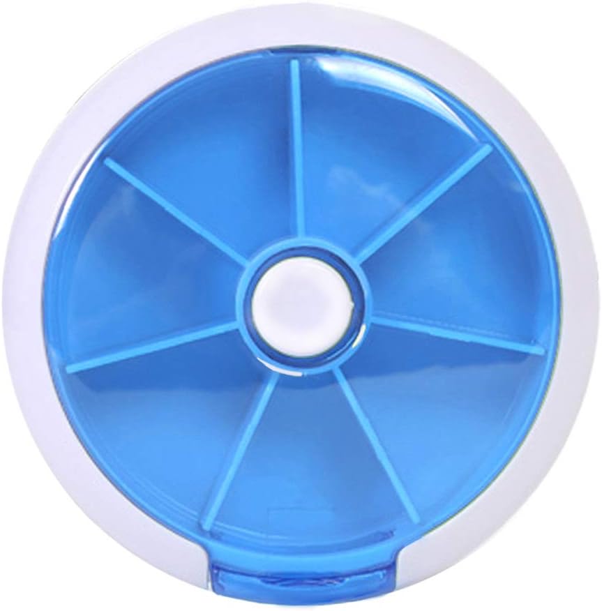 INVODA の回転週刊の丸薬ディスペンサー 7 日 3 回薬の丸薬のプラナー 7 のコンパートメント(青)