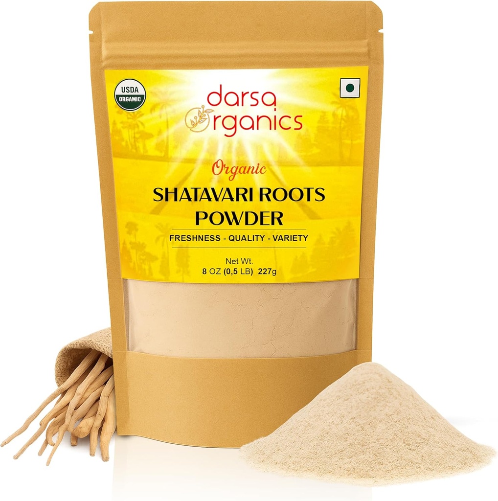Shatavari Powder 8 oz, USDA Organic Certified Asparagus Racemosus, Ayurvedic Herb for Women’s Health, Hormonal Balance & Vitality, Great for Tea & Smoothies, Non-GMO, Vegan, Kosher