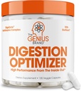 Geniusブランドジェニウスダイジェクションオプティマイザ - 腸の健康と免疫サポートのための消化サプリメント - プロプライエタリーブレンドなし - ビーガン、非GMO&グルテンフリー - 135ベジギーカプセル