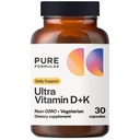 ビタミンD3 K2のビタミン5000 IU -カルシウム吸収のためのVIT D3 K2の補足、骨の強さ、心血管及び免疫機能サポート、大豆なし、非GMO 30のベジタリアンのカプセル