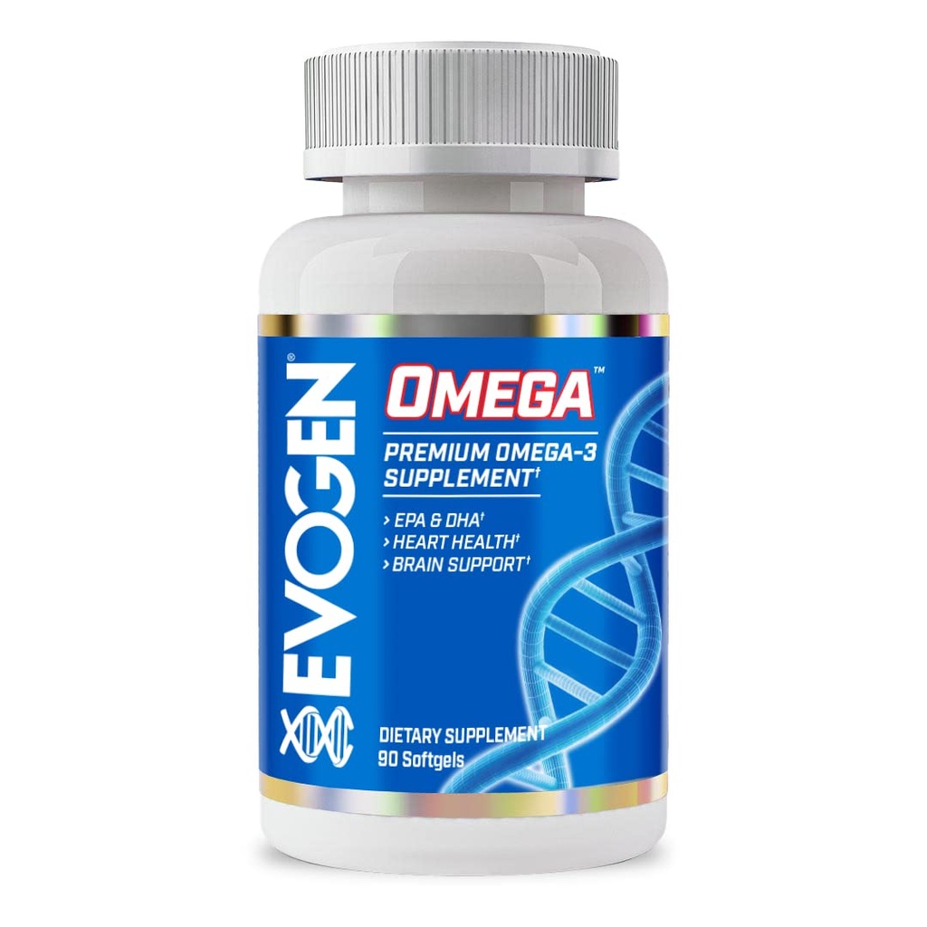 Evogenオメガフィッシュオイル | プレミアムオメガ3サプリメント | 全体ウェルネス | EPA&DHA | 90 Softgels