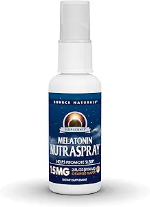 ソースナチュラル メラトニン - NutraSpray -オレンジ風味 - 1.5 mg - 2 液体 oz