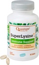 Quantumの健康SuperLysine+の高度の方式の免疫サポート補足のLysine 1500のmgのビタミンC EchinaceaのLicoriceの蜂のプロポリス及び女性及び人のための無臭のニンニクの毎日の健康のブレンド- 90のタブレット