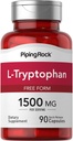 ピッピングロック L-Tryptophan 1500 mg | 90 カプセル | 無料のフォーム | GMO グルテンフリーサプリメント