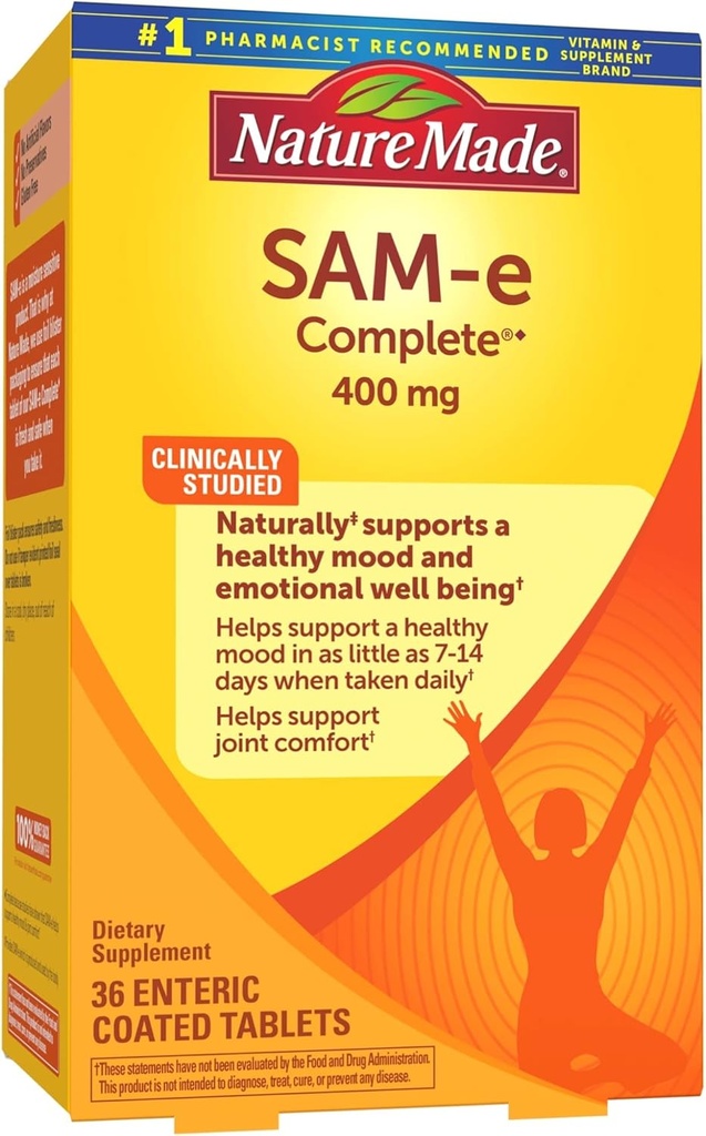性質はSAM-eの完全な400のmgの気分サポート、36のタブレット、36日の供給のための食事療法の補足をしました