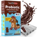 YumVs Prebiotic繊維の砂糖の自由なチョコレートChewableの補足が付いている子供のためのプロバイオティクス - 消化器の健康のための食事療法の補足のChewables - Toddlers、子供及びティーン60の計算